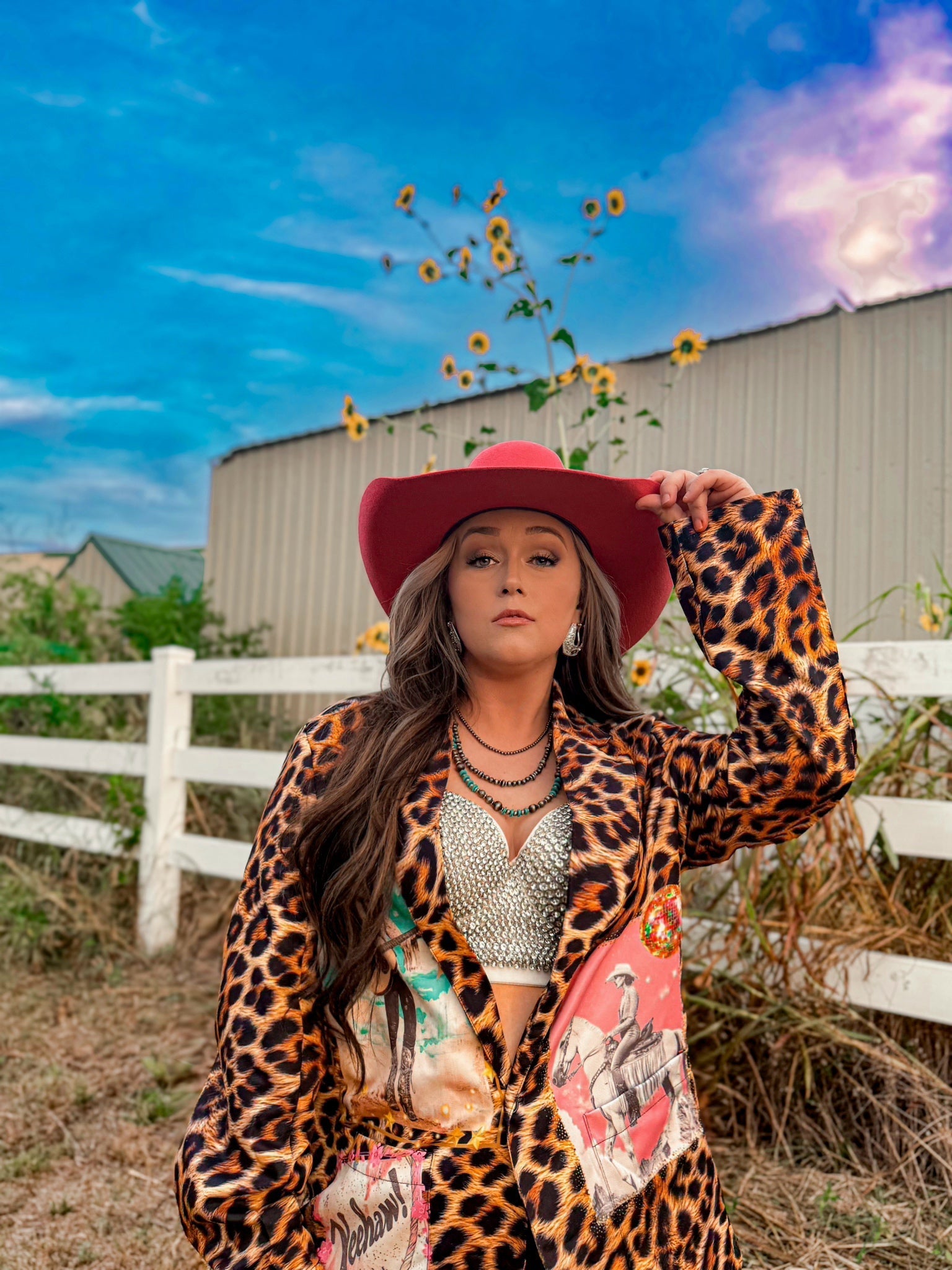 Baha Ranch Retro Pop Western Wild West Leopard Blazer Baha Ranch Western Wear