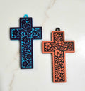 Baha Ranch 3D Faith Tooled Wall Cross or Keychain/Purse Charm Made in America Baha Ranch Western Wear