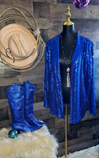 Blazing Boots - Blue or Silver -  Cowgirl Sparkle Holiday Western Baha Ranch Western Wear