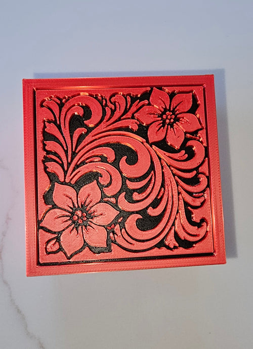 Baha Ranch 3D Tooled Gift Box - choice of colors and sizes Baha Ranch Western Wear
