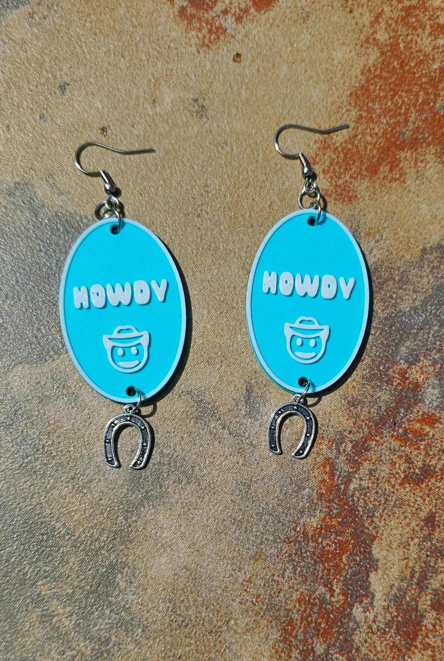 3D Printed Word Salad Earrings Baha Ranch Western Wear