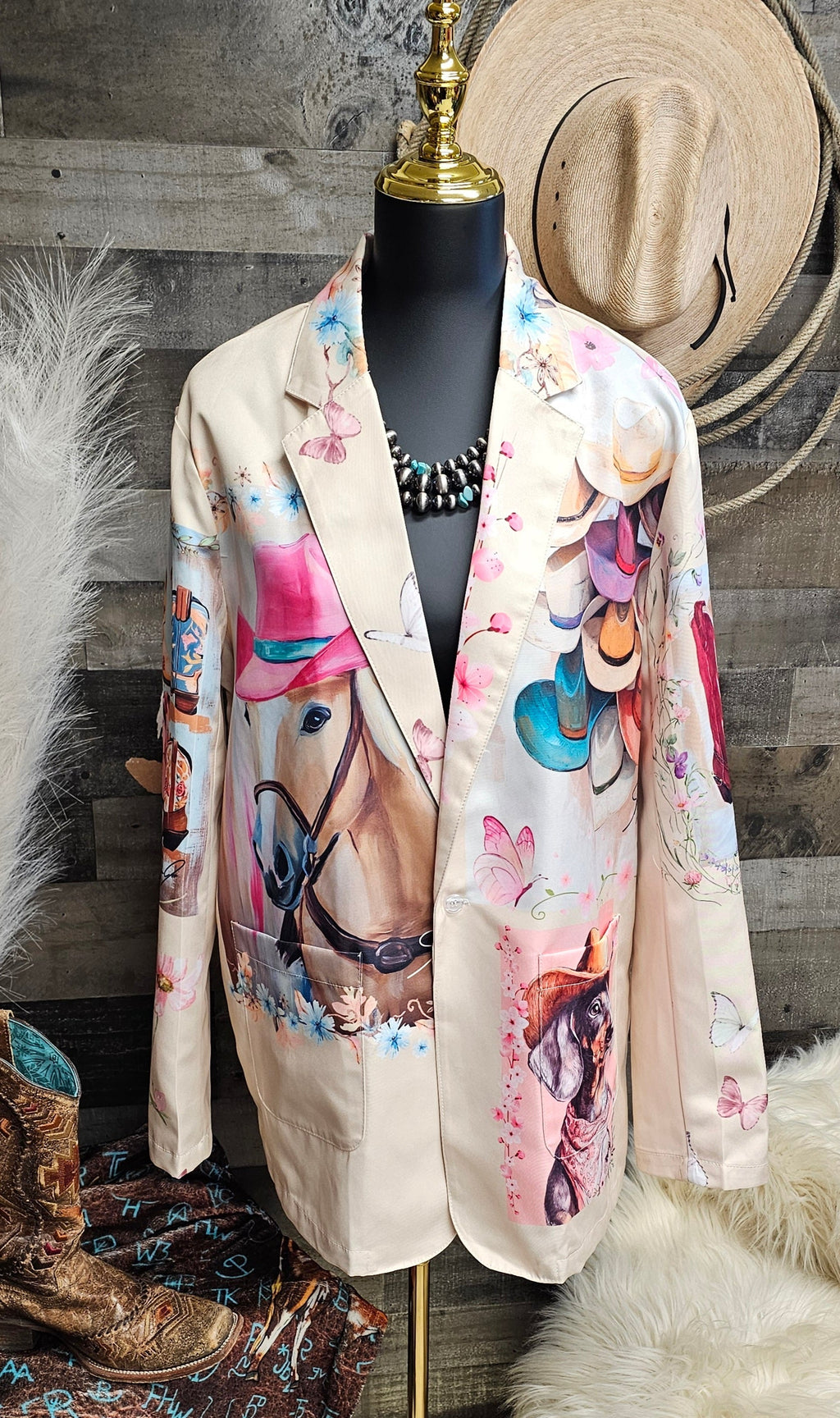Baha Ranch Danilo Painted Cowgirl Western Blazer Baha Ranch Western Wear
