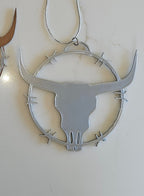 3D Print Longhorn Texas Ranch Western Barbwire Christmas Ornaments Made in America Baha Ranch Western Wear