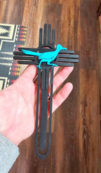 3D New Mexico Zia Magnet or Bookmark or Keychain or Earrings Baha Ranch Western Wear