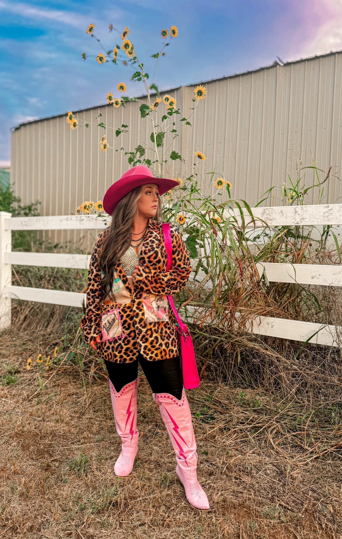 Baha Ranch Retro Pop Western Wild West Leopard Blazer Baha Ranch Western Wear