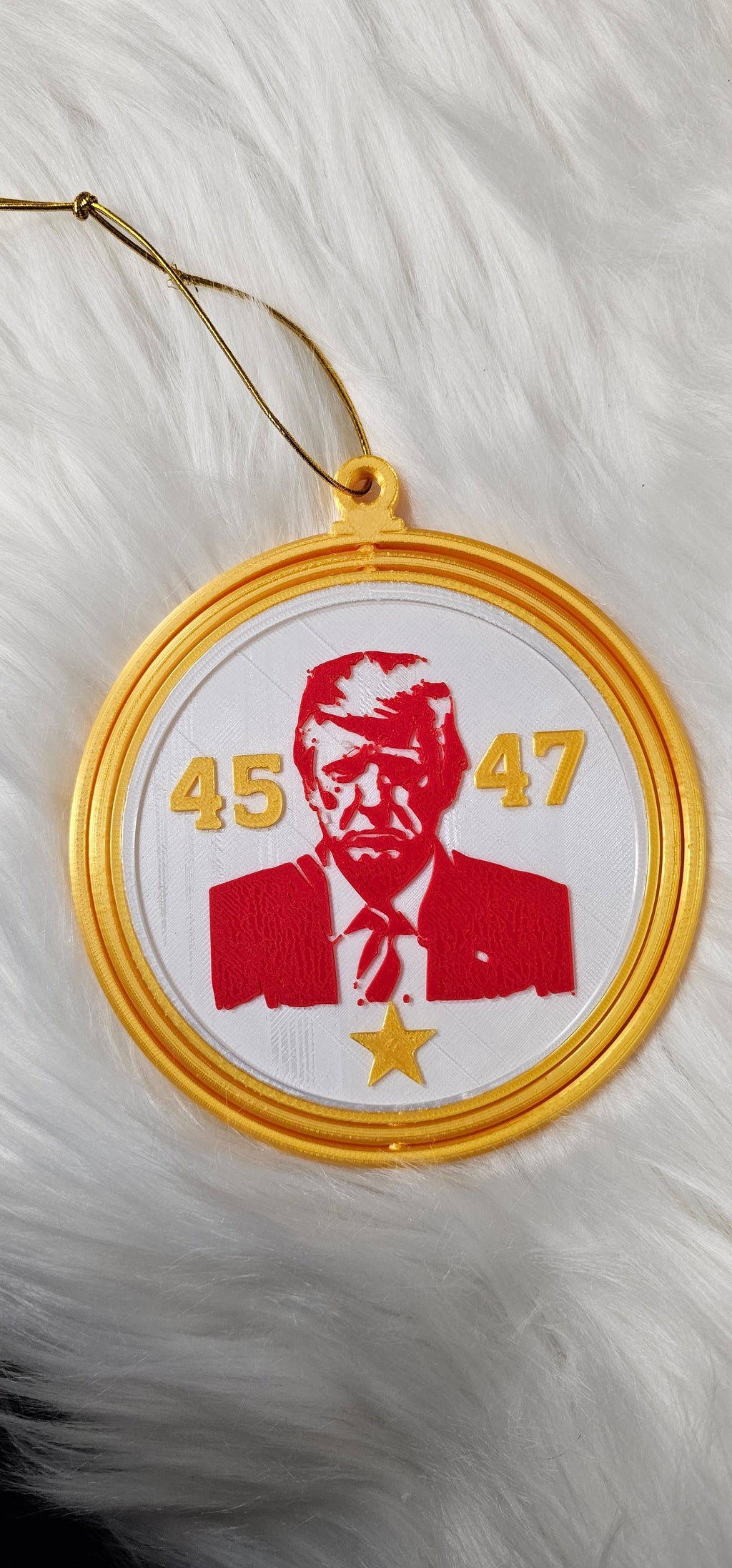 Ultimate Trump 3D Print Christmas Ornament Set Made in America Baha Ranch Western Wear
