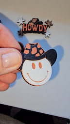 Set of 4 3D Print Western Cowboy Yeehaw Howdy Hat Pins Made in America Baha Ranch Western Wear