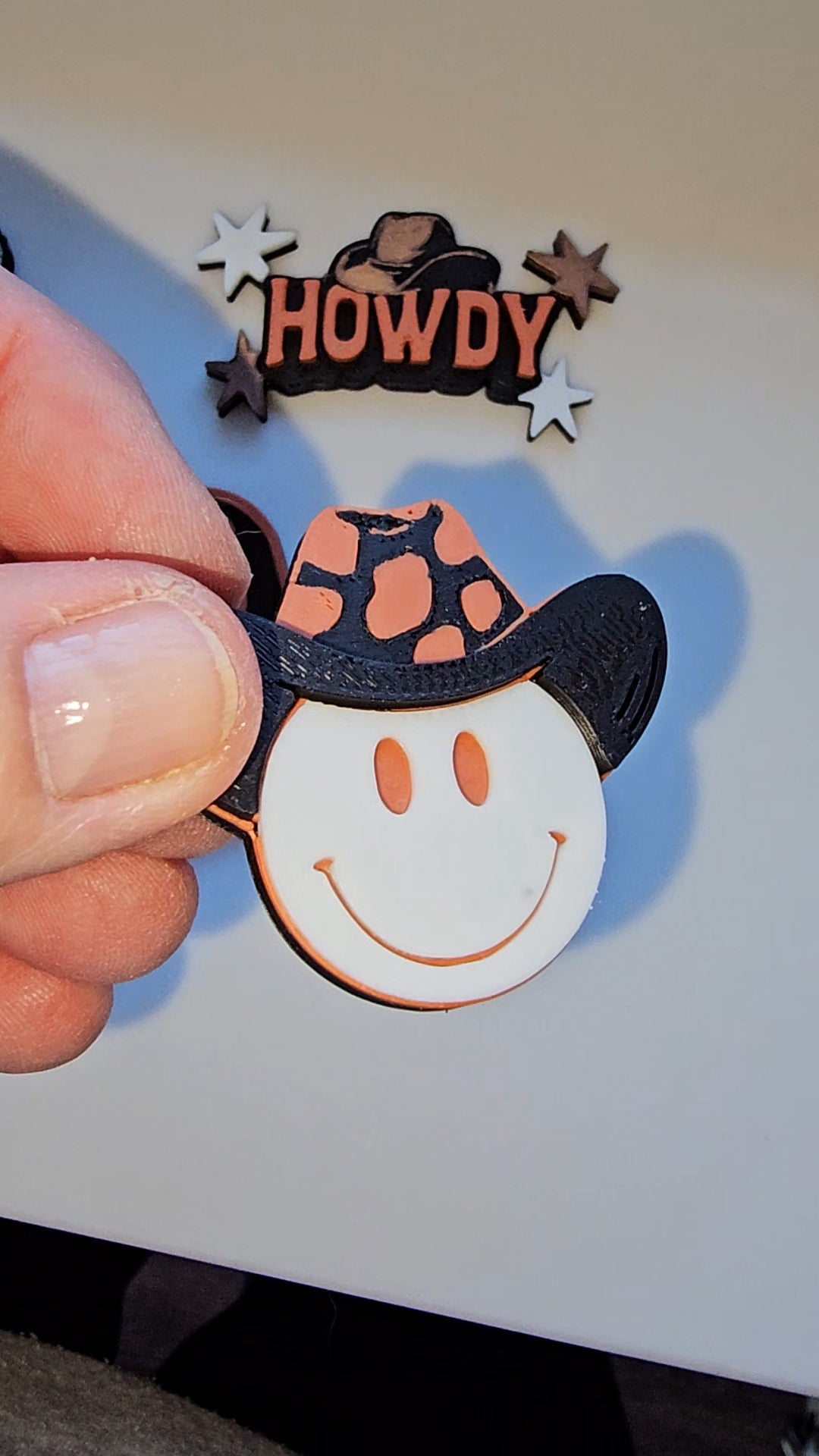 Set of 4 3D Print Western Cowboy Yeehaw Howdy Hat Pins Made in America Baha Ranch Western Wear