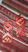 3D Print Southwest Aztec Western Earrings Made in America choice of colors Baha Ranch Western Wear