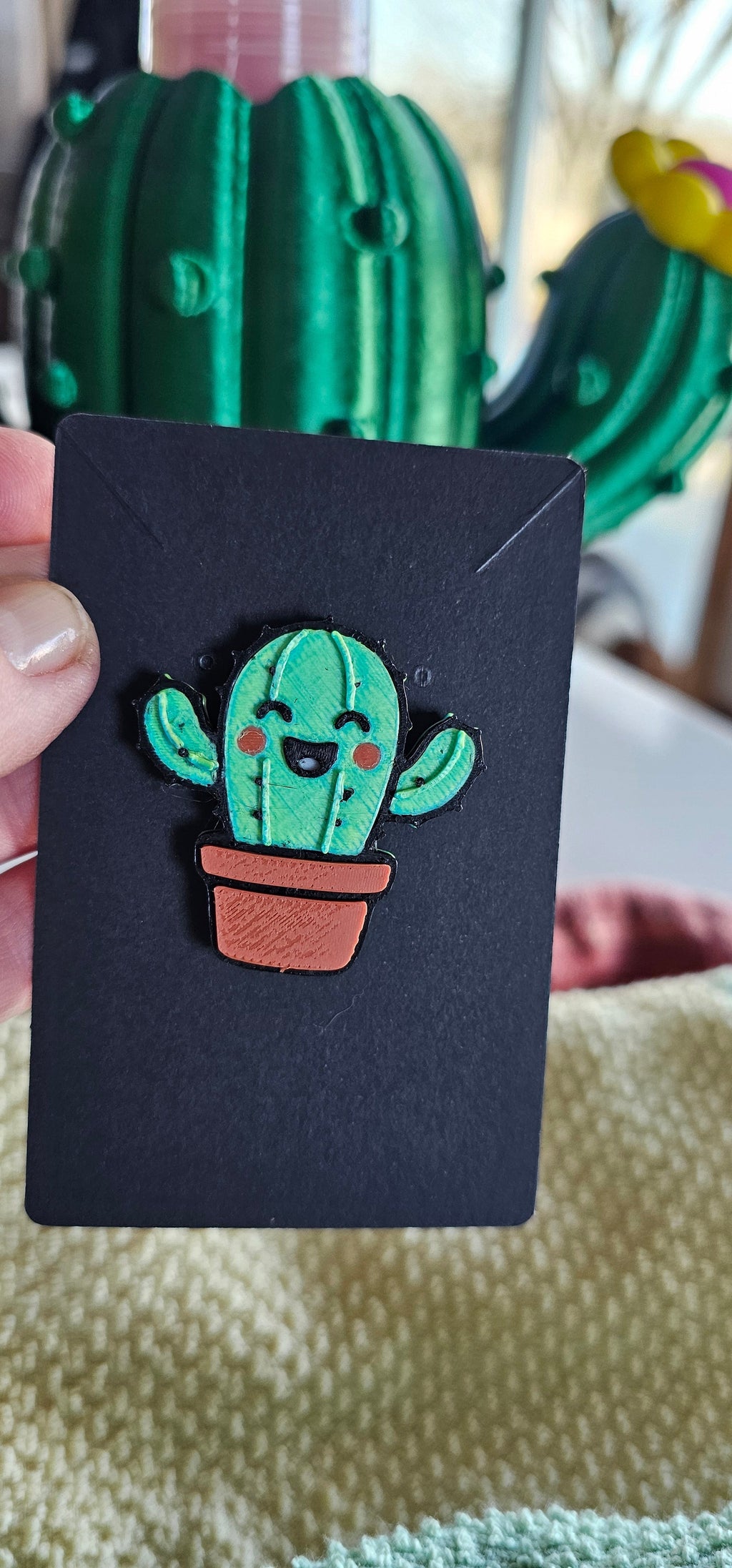 3d Happy Cactus Hat Pin Baha Ranch Western Wear