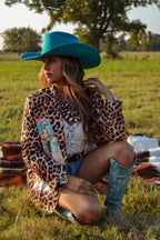 Baha Ranch Retro Pop Western Wild West Leopard Blazer Baha Ranch Western Wear