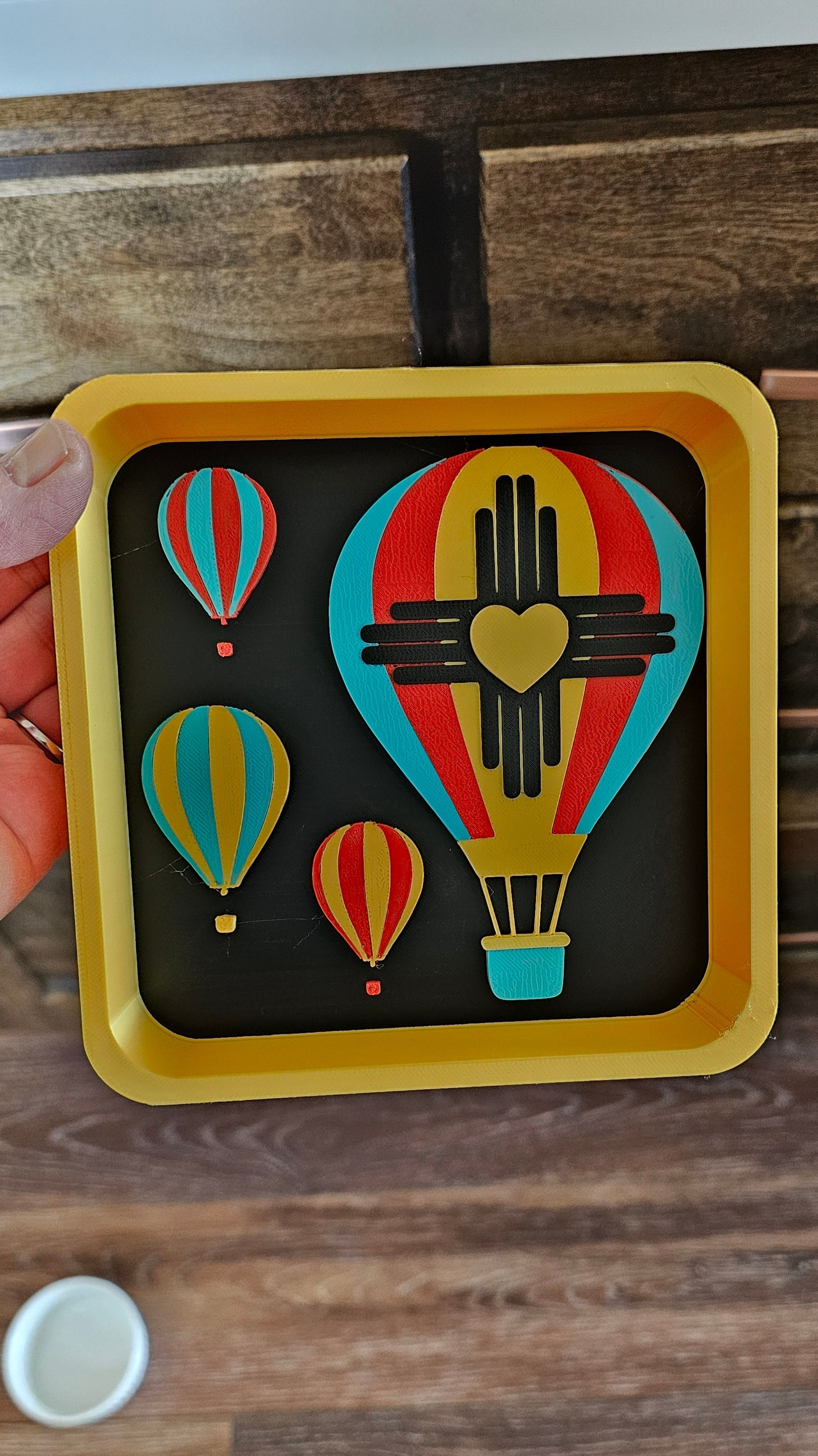 Baha Ranch Zia Balloon Fiesta New Mexico 3D Accessory Tray Made in America Baha Ranch Western Wear