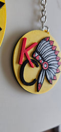 3D Print Chiefs Kc Kansas City Football Ornament or Keychain Baha Ranch Western Wear
