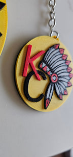3D Print Chiefs Kc Kansas City Football Ornament or Keychain Baha Ranch Western Wear