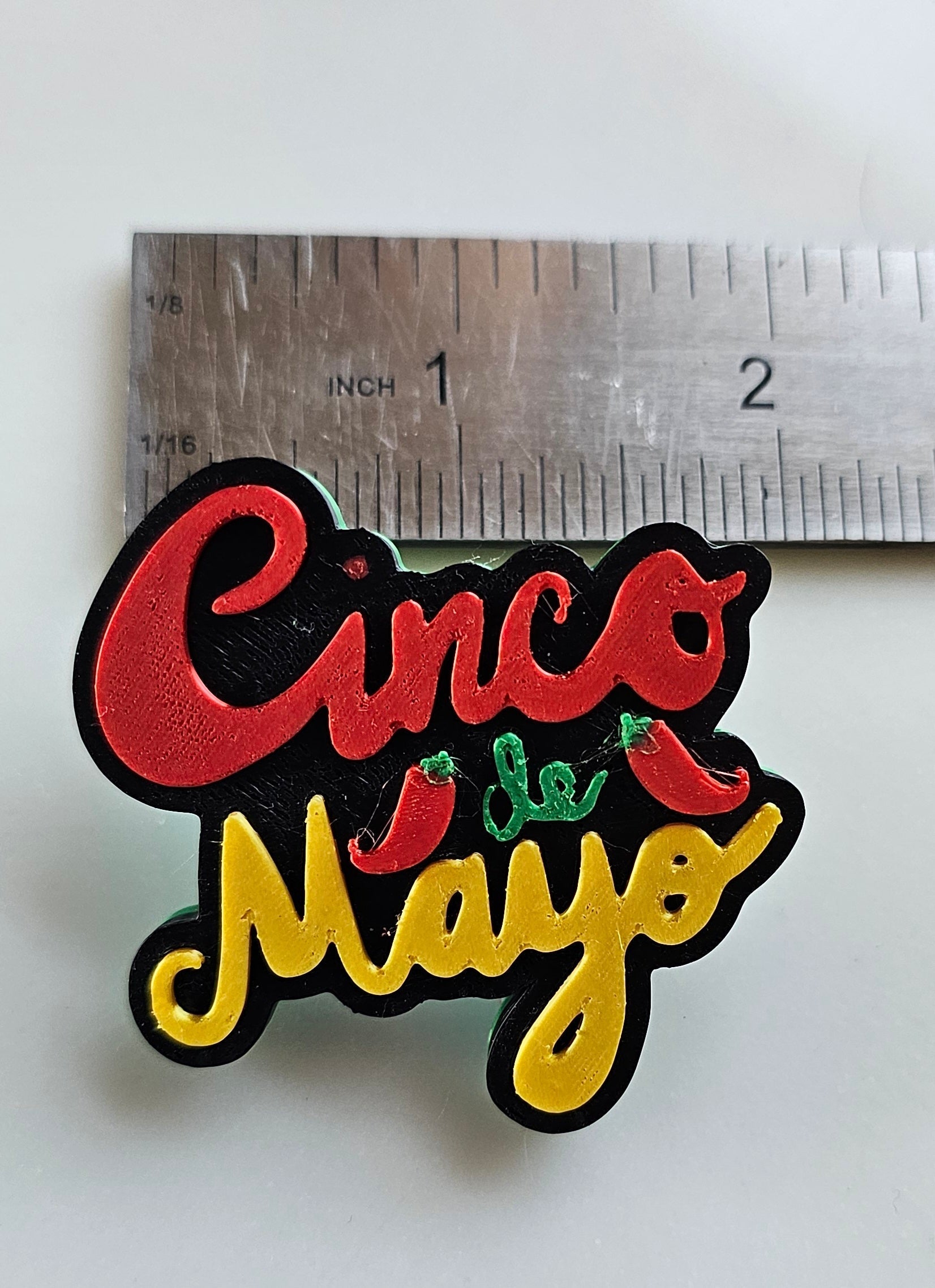 Set of 5 - 3D Print Mexico Cinco de Mayo Cactus Mariachi Sugar Skull Pins Made in America Baha Ranch Western Wear