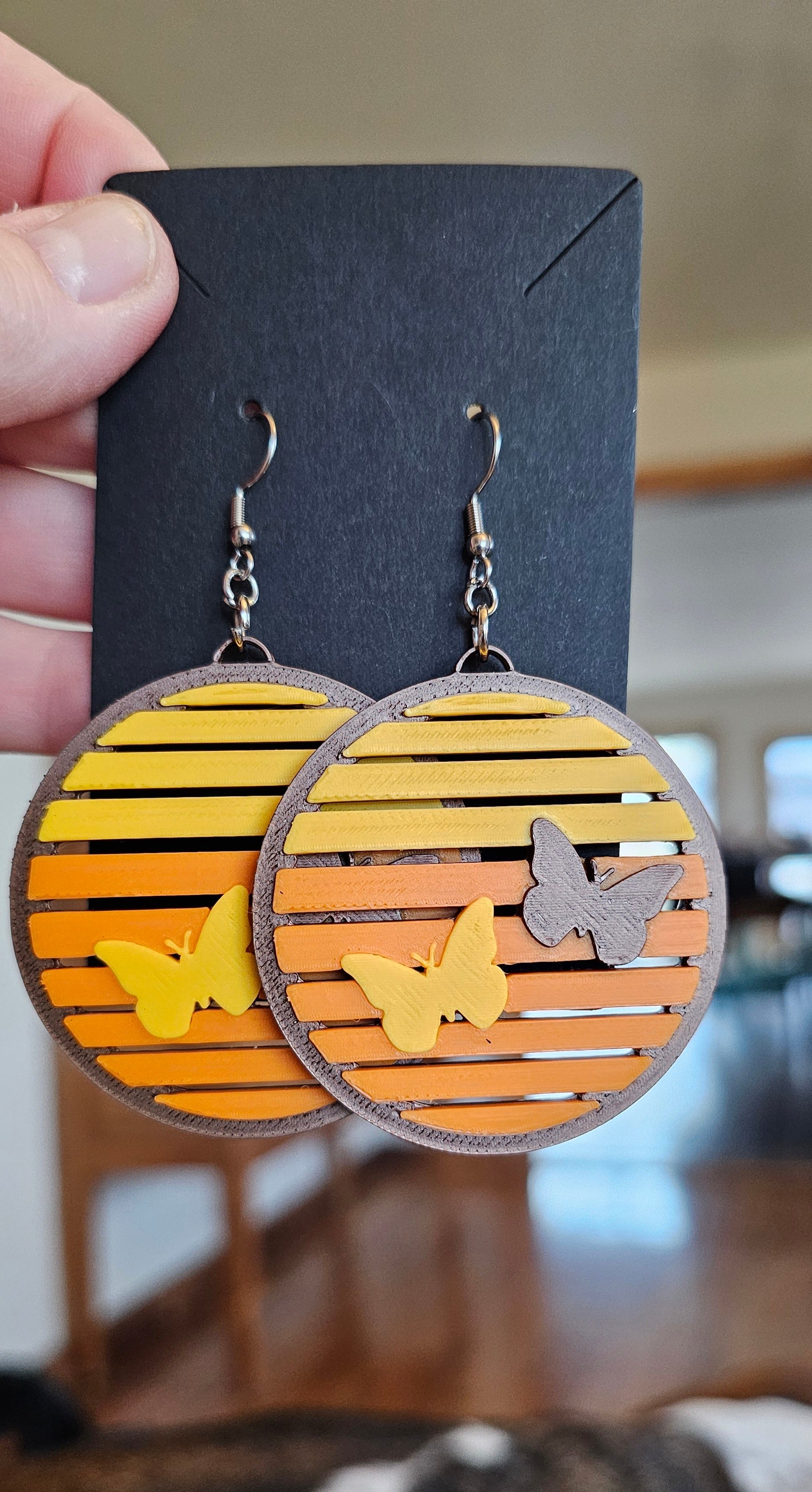 3D Print That70's Show Sunflower Boho Hippie Earrings Made in America Baha Ranch Western Wear