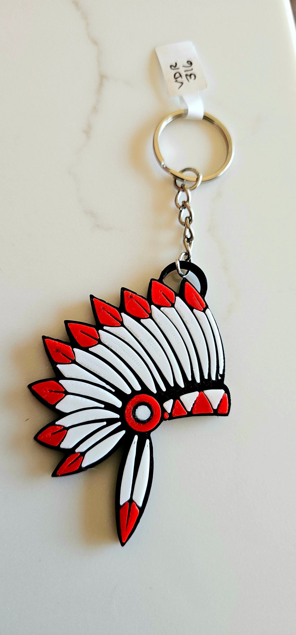3D Print Chiefs Kc 15 Mahomes Kansas City Kelce Football Indian Headdress Keychain Baha Ranch Western Wear