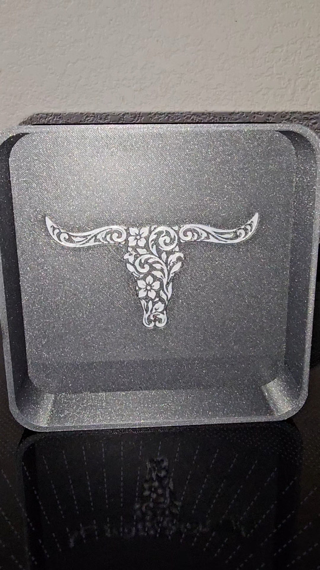 Baha Ranch 3d Print Western Longhorn Cowboy Cowgirl Accessory Tooled Tray Baha Ranch Western Wear