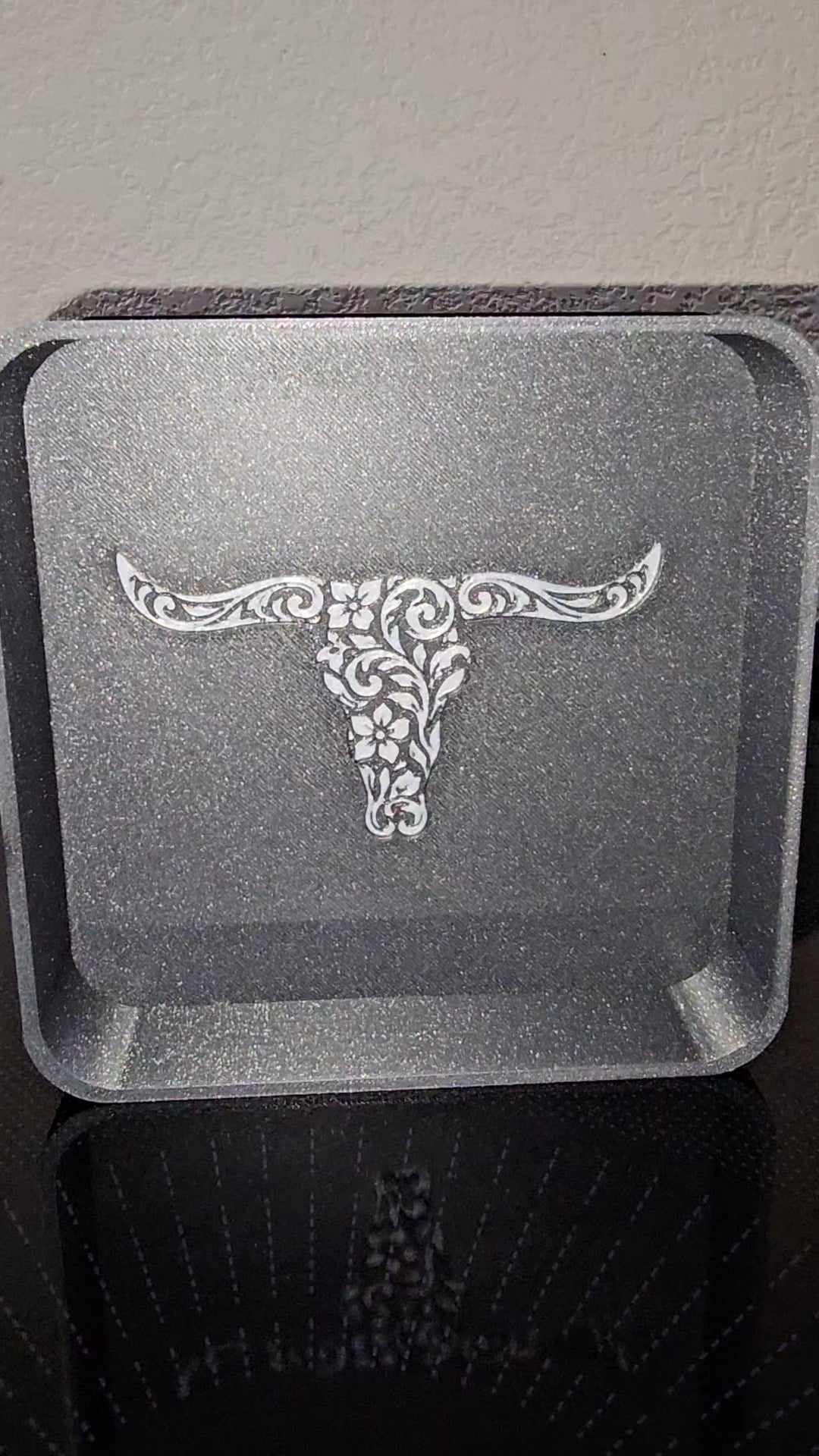 Baha Ranch 3d Print Western Longhorn Cowboy Cowgirl Accessory Tooled Tray Baha Ranch Western Wear