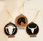 3D Print Western Barbwire Christmas Ornaments Made in America Baha Ranch Western Wear