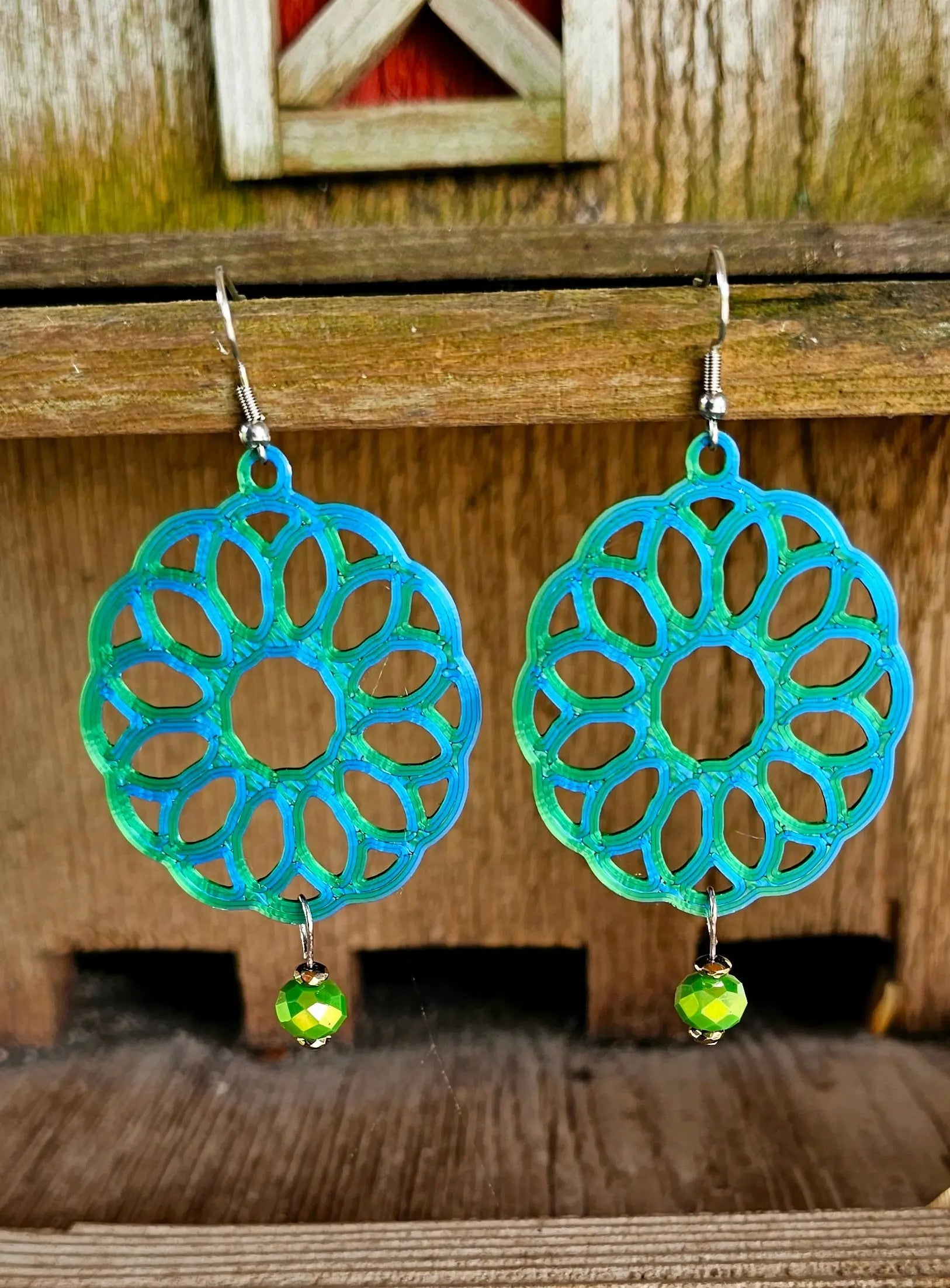 3D Print Boho Earrings Made in America Baha Ranch Western Wear