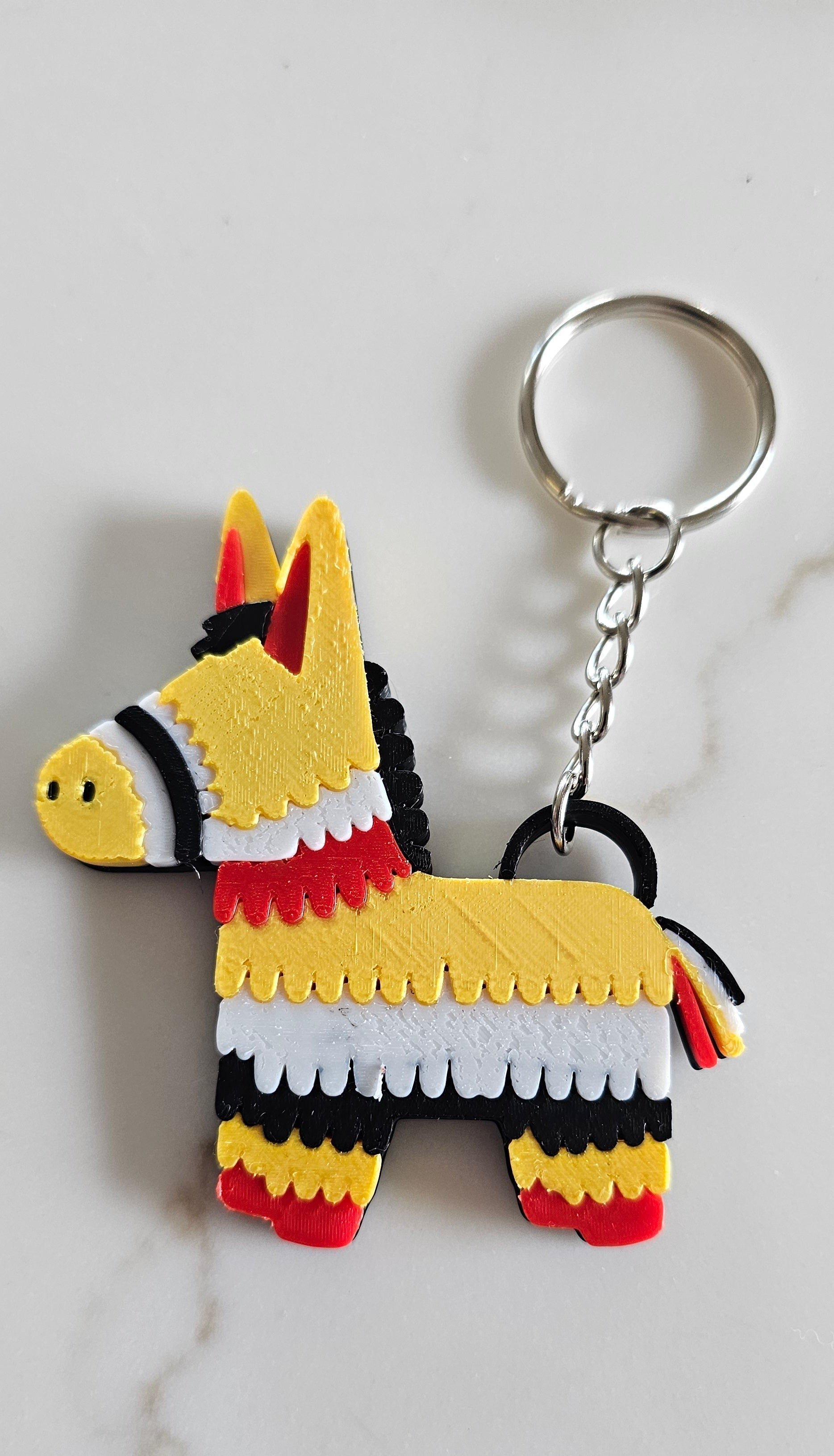 3D Print Mexico Theme Pinata Llama Donkey Party Fiesta Keychain Baha Ranch Western Wear