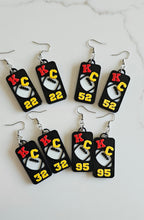 3D Print KC Chiefs Player Number Football Earrings choice of number Baha Ranch Western Wear