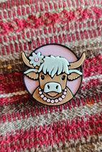 3d Western Cowgirl Cowboy Highland Cow Theme - Necklace, Purse Charm, Earrings, Keychain, Magnet Baha Ranch Western Wear