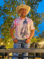 Baha Ranch Retro Pop Western Trail Ride Polo Shirt Baha Ranch Western Wear