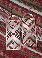 3D Print Southwest Aztec Western Earrings Made in America choice of colors Baha Ranch Western Wear