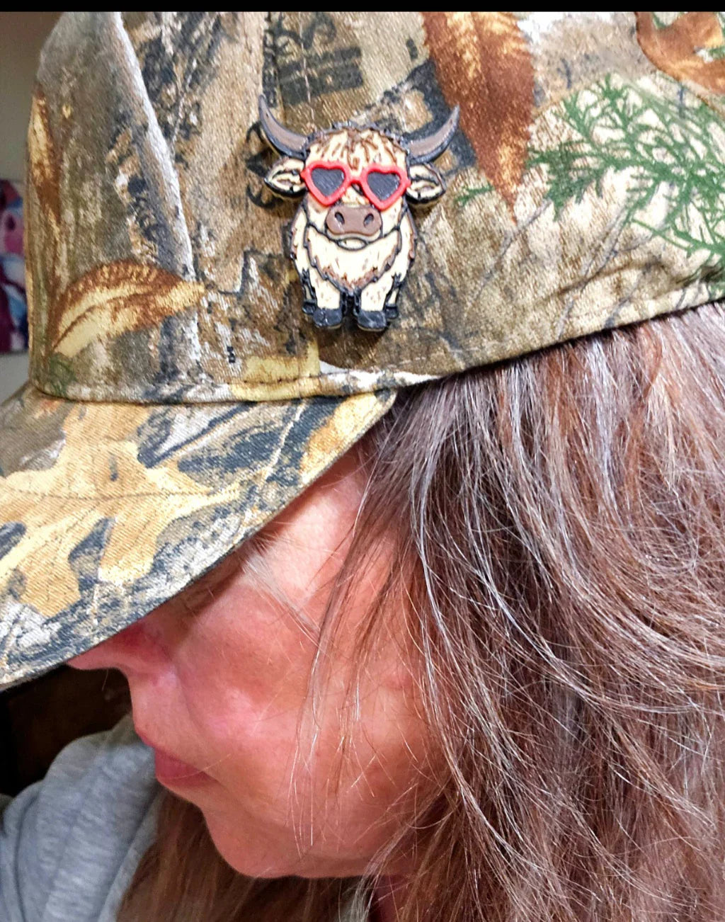 3d Printed Cool Highland Cow Hat Pin Made in America Baha Ranch Western Wear