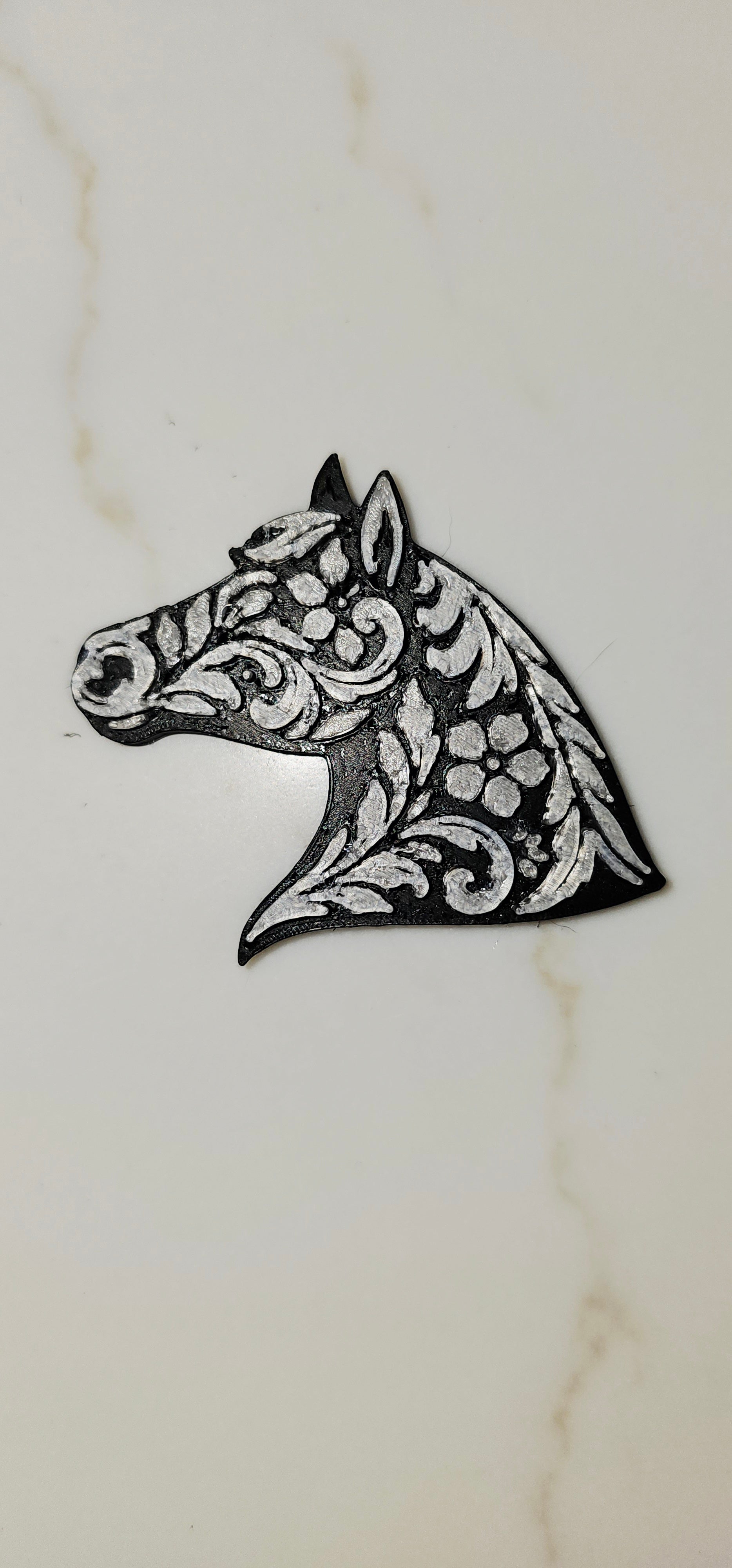 Baha Ranch Year of the Horse Tooled 3d Print Bookmark Keychain Hatpin Magnet Purse Charm Made in America Baha Ranch Western Wear