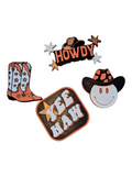 Set of 4 3D Print Western Cowboy Yeehaw Howdy Hat Pins Made in America Baha Ranch Western Wear