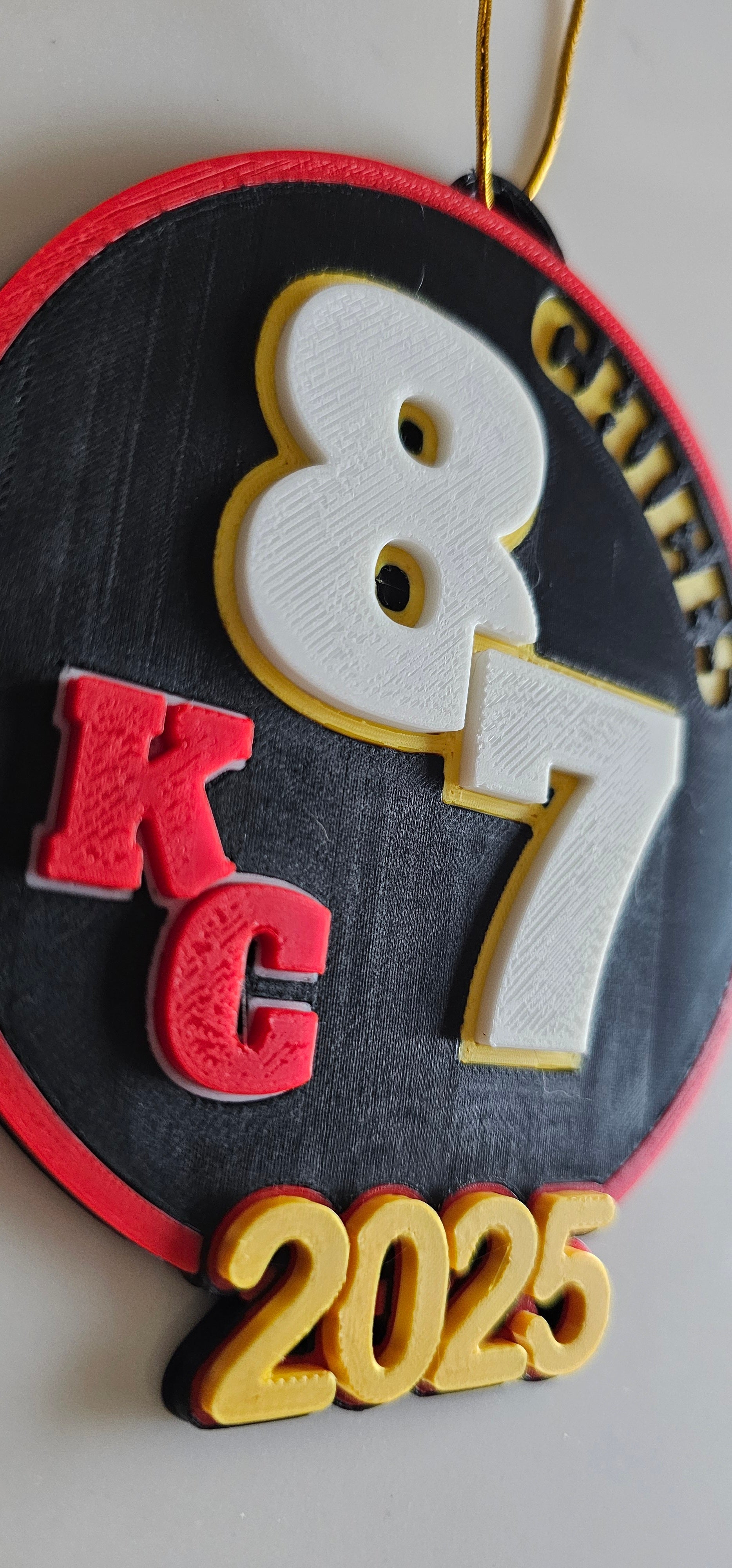 3D Print Chiefs Kc 87 Kelce Travis Kansas City Football Ornament or Keychain Baha Ranch Western Wear