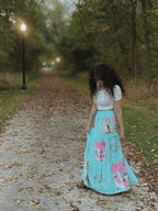 Baha Ranch Retro Pop Western Prairie Maxi Skirt Baha Ranch Western Wear