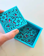 Baha Ranch 3D Tooled Gift Box - choice of colors and sizes Baha Ranch Western Wear