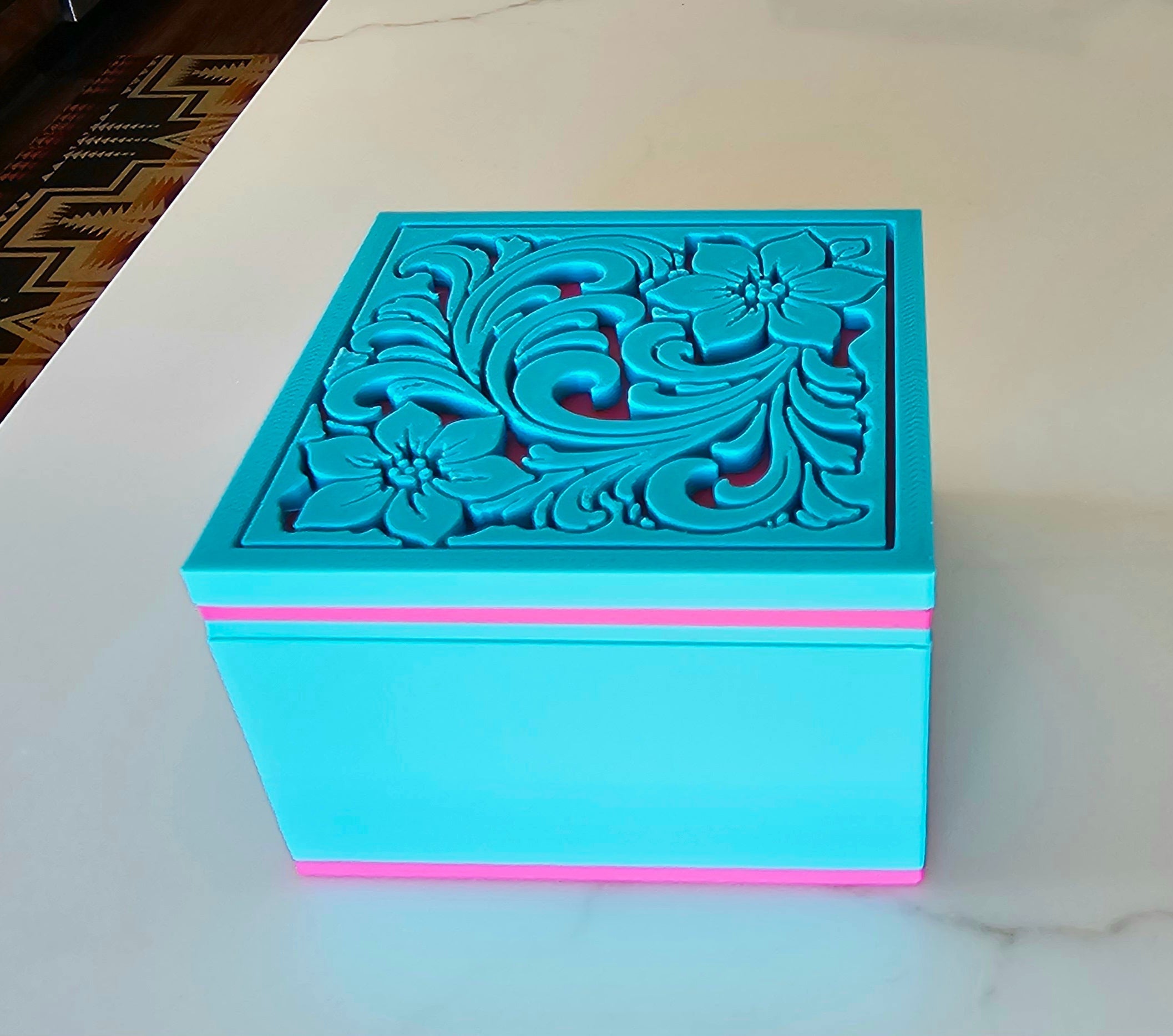 Baha Ranch 3D Tooled Gift Box - choice of colors and sizes Baha Ranch Western Wear