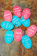 3D Printed Word Salad Keychain Baha Ranch Western Wear