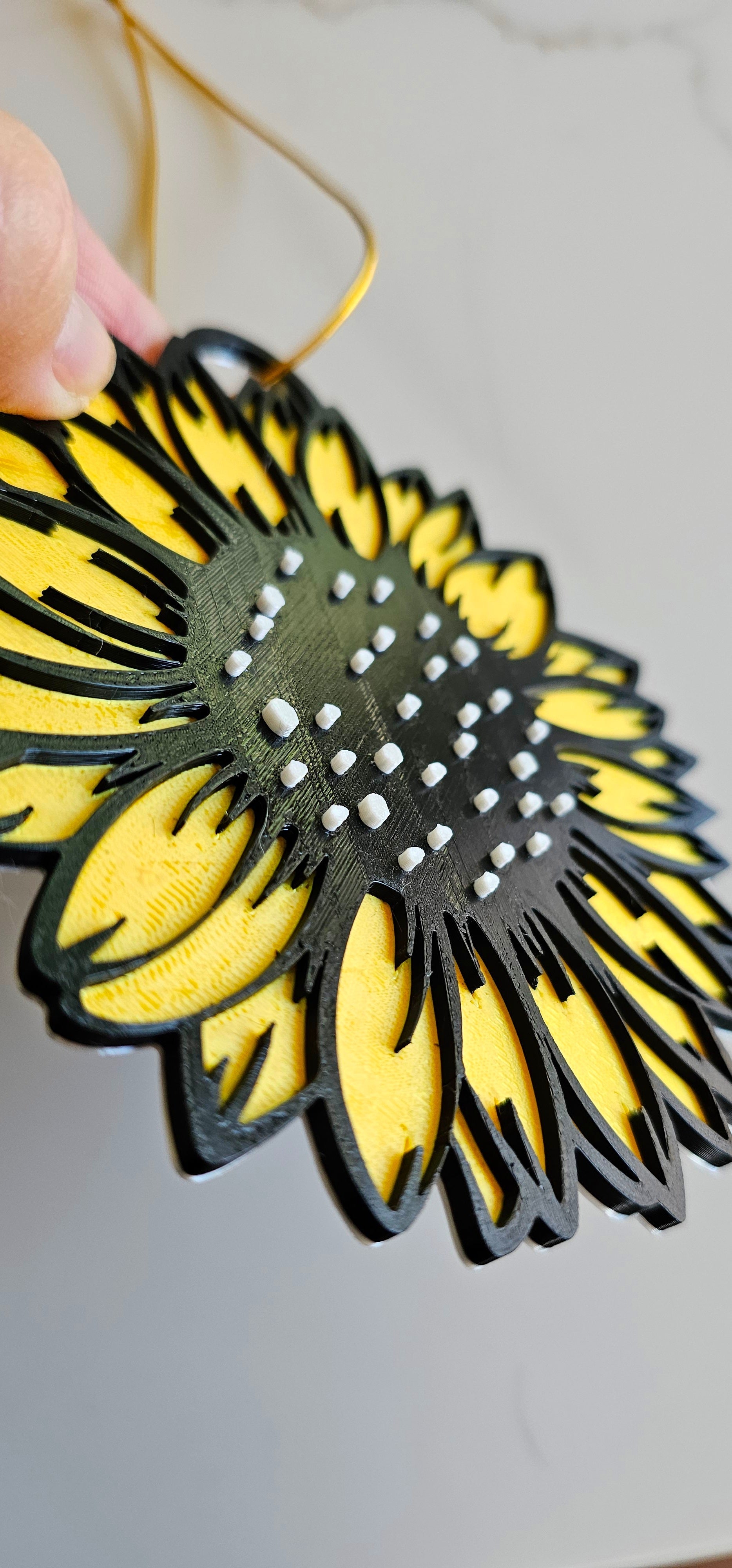 3D Print Ornament Sunflower Christmas Decoration Gift Made in America Baha Ranch Western Wear