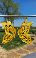 3D Print Butterfly Boho Earrings Made in America Baha Ranch Western Wear