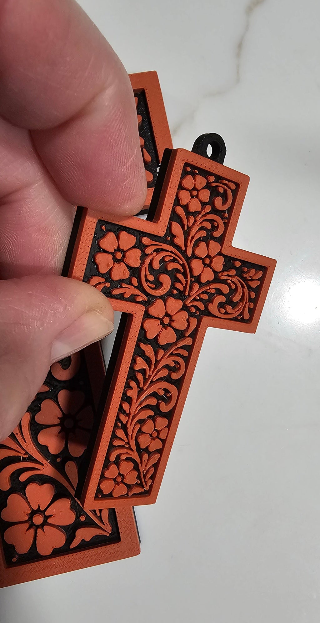 Baha Ranch 3D Faith Tooled Wall Cross or Keychain/Purse Charm Made in America Baha Ranch Western Wear
