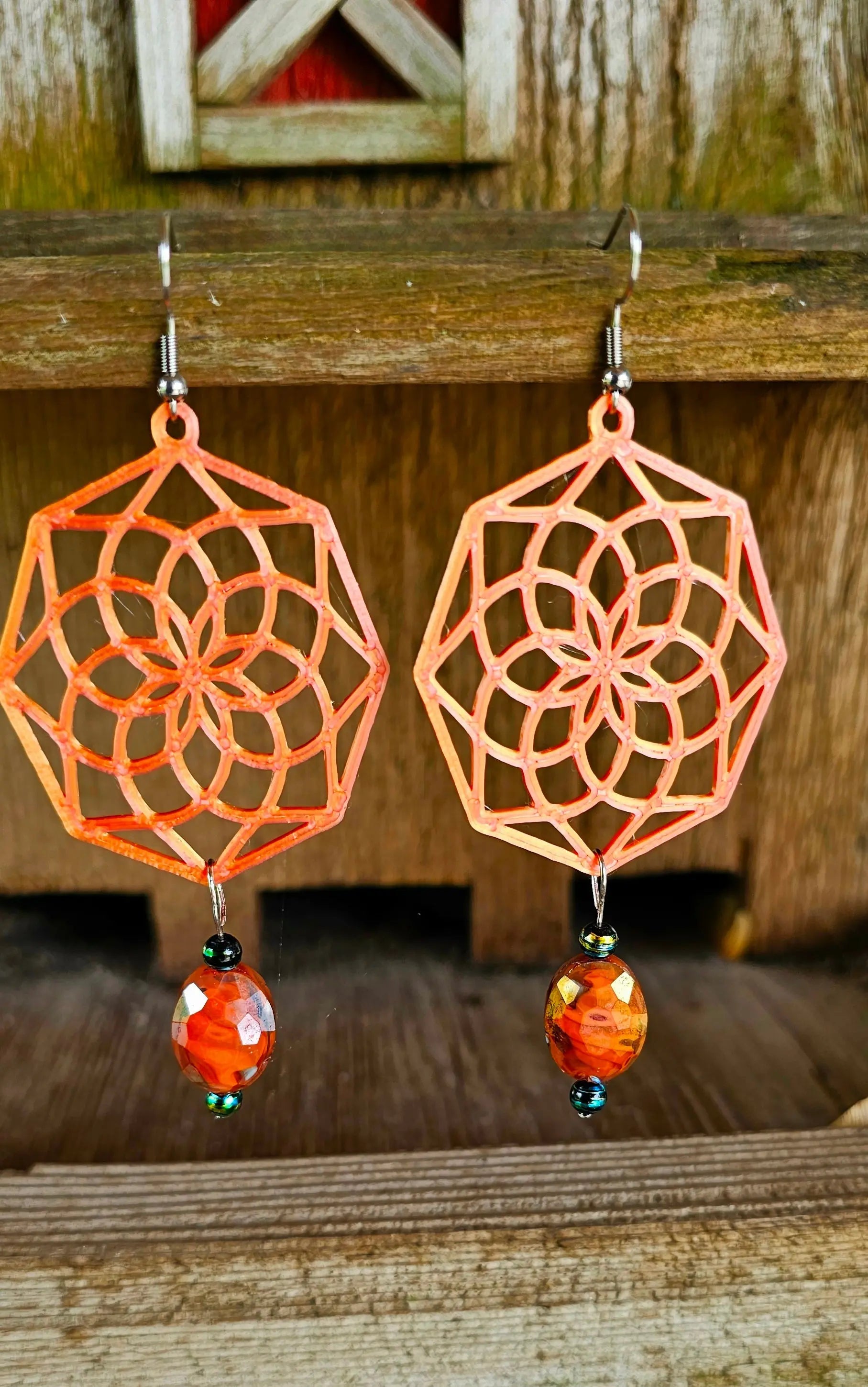 3D Print Boho Earrings Made in America Baha Ranch Western Wear