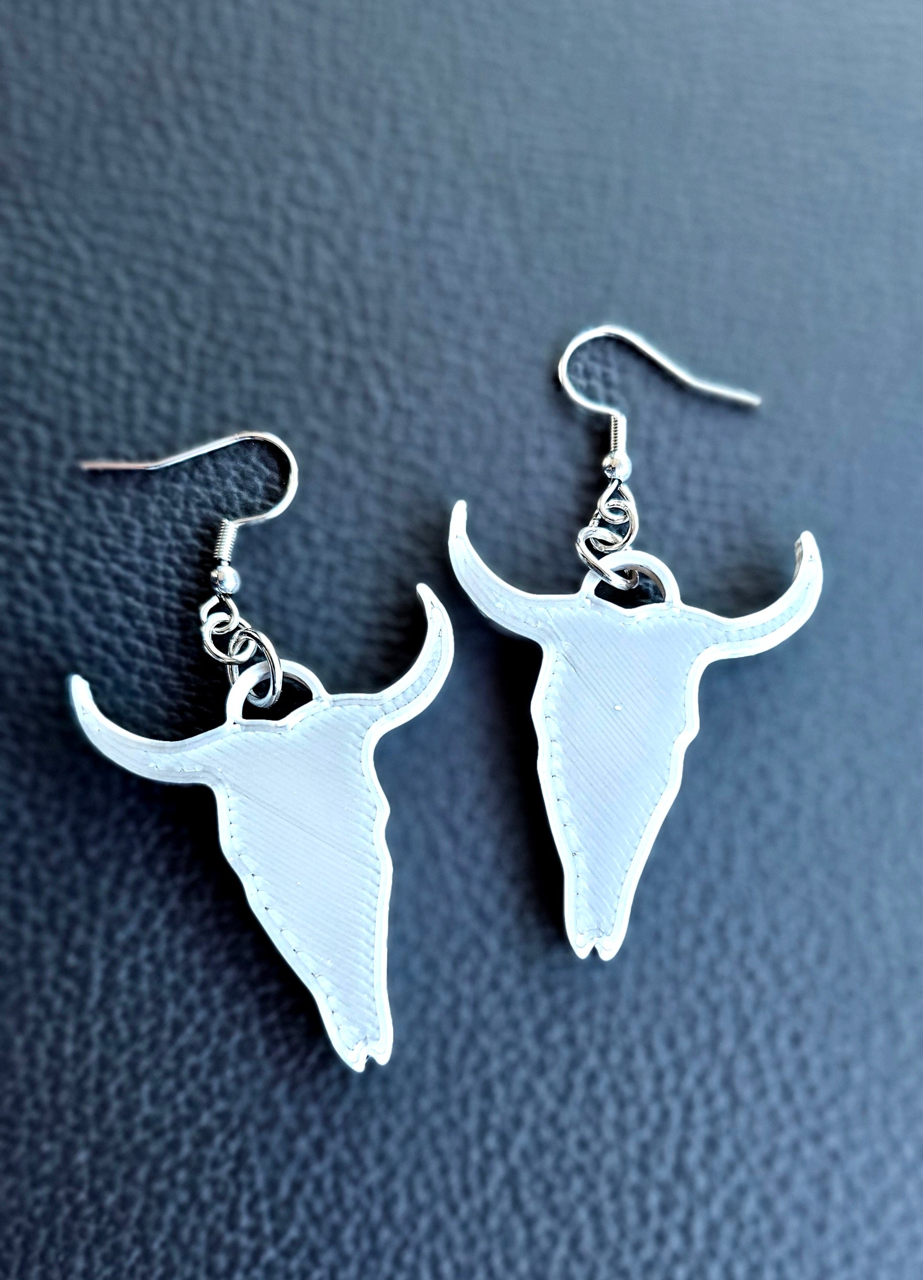 Baha Ranch 3D Print Silver Silk western Earrings Choice of styles Made in America Baha Ranch Western Wear