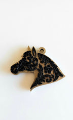 Baha Ranch Year of the Horse Tooled 3d Print Bookmark Keychain Hatpin Magnet Purse Charm Made in America Baha Ranch Western Wear