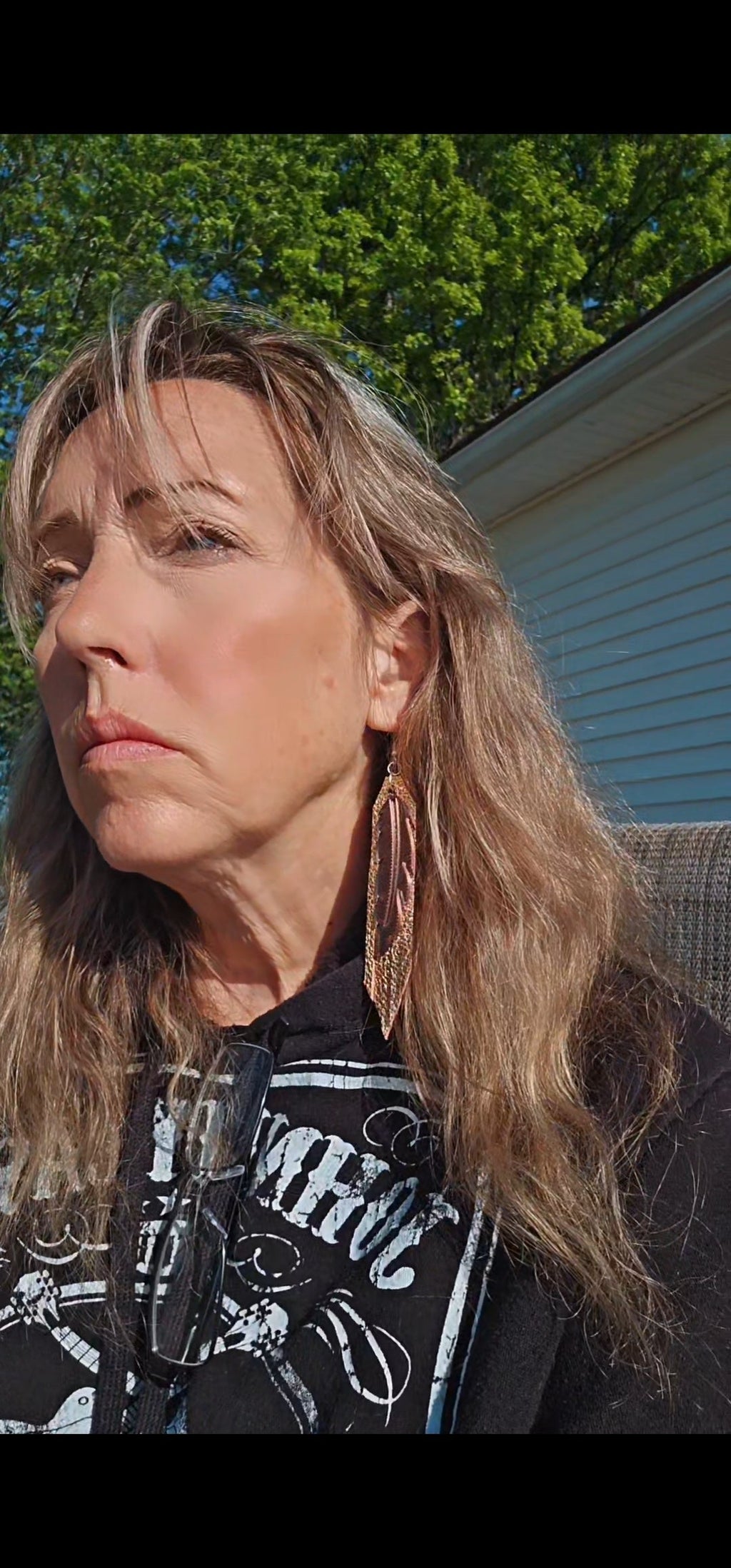 3D Printed Feather Leather Fringe Earrings Made in America Baha Ranch Western Wear