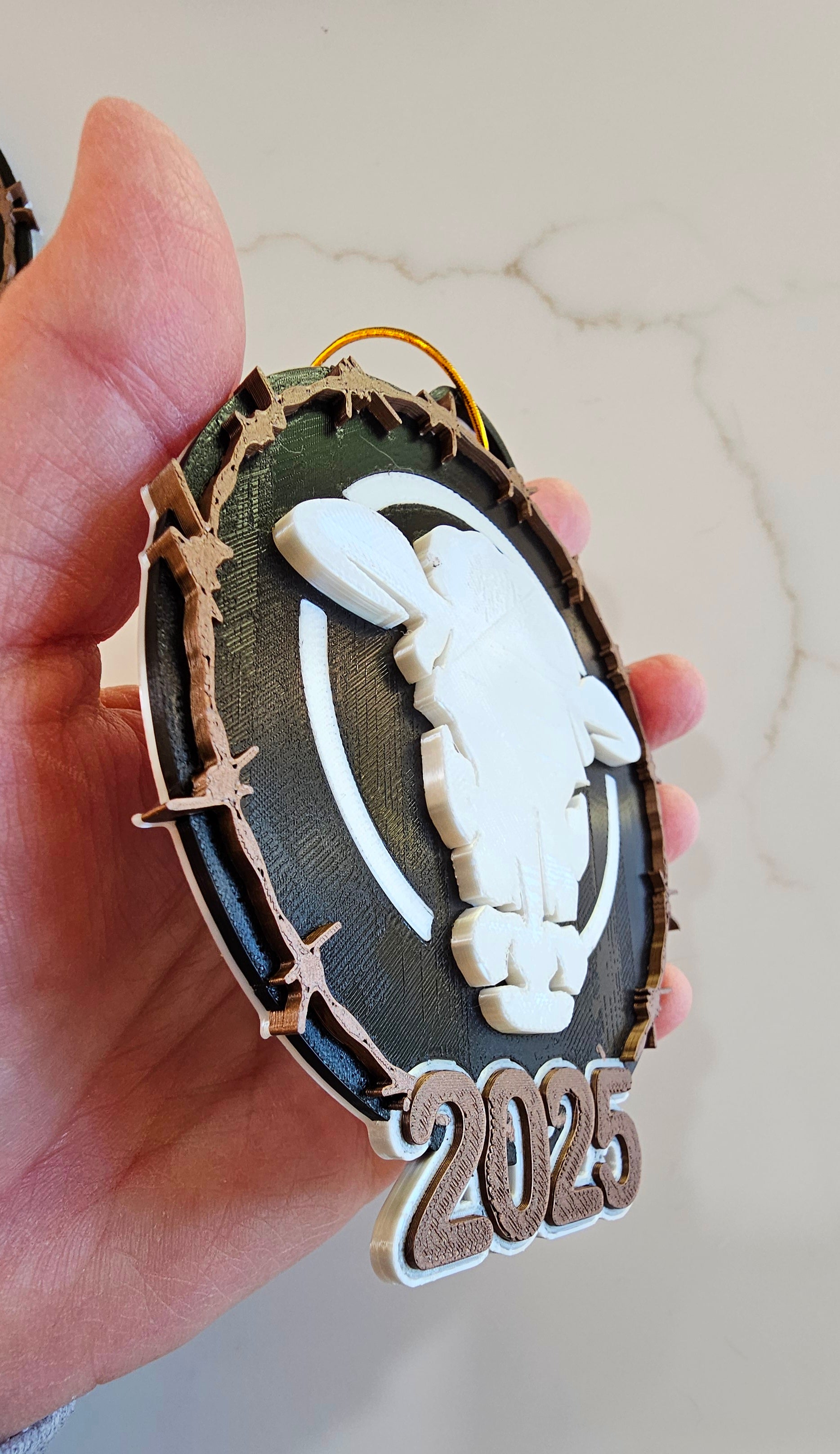 3D Print Western Barbwire Christmas Ornaments Made in America Baha Ranch Western Wear
