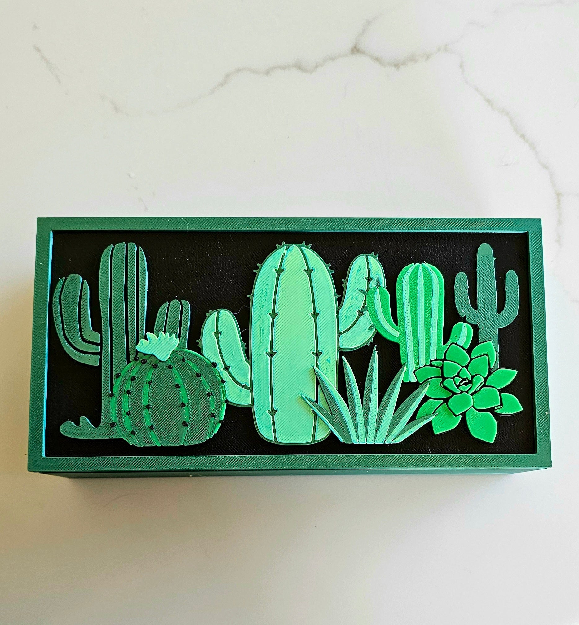 3d Print Cactus Gift Box Baha Ranch Western Wear