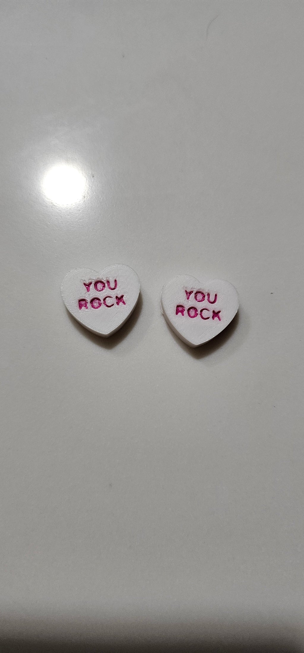 3d Printed Candy Conversation Heart Pins or Earrings Made in America Baha Ranch Western Wear