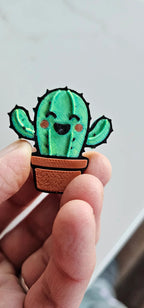 3d Happy Cactus Hat Pin Baha Ranch Western Wear