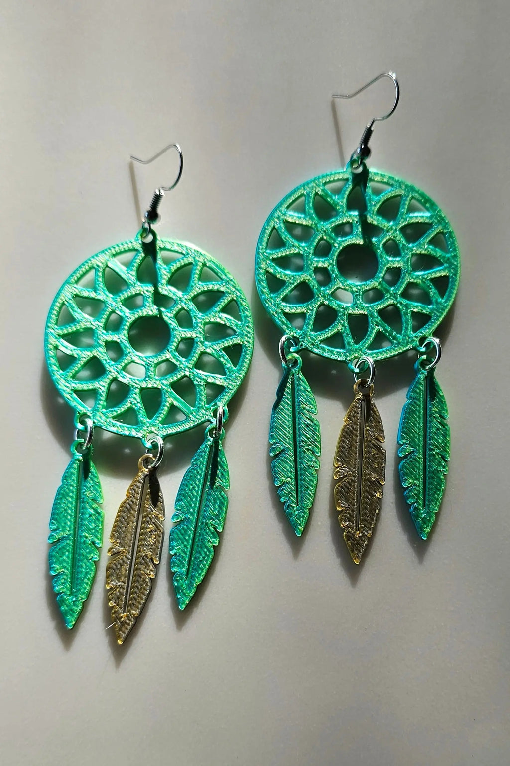 3D Print Dreamcatcher Boho Earrings Made in America Baha Ranch Western Wear